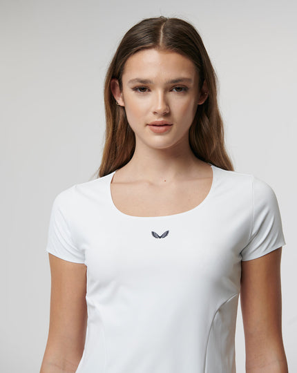 Womens White Active Contour Tee