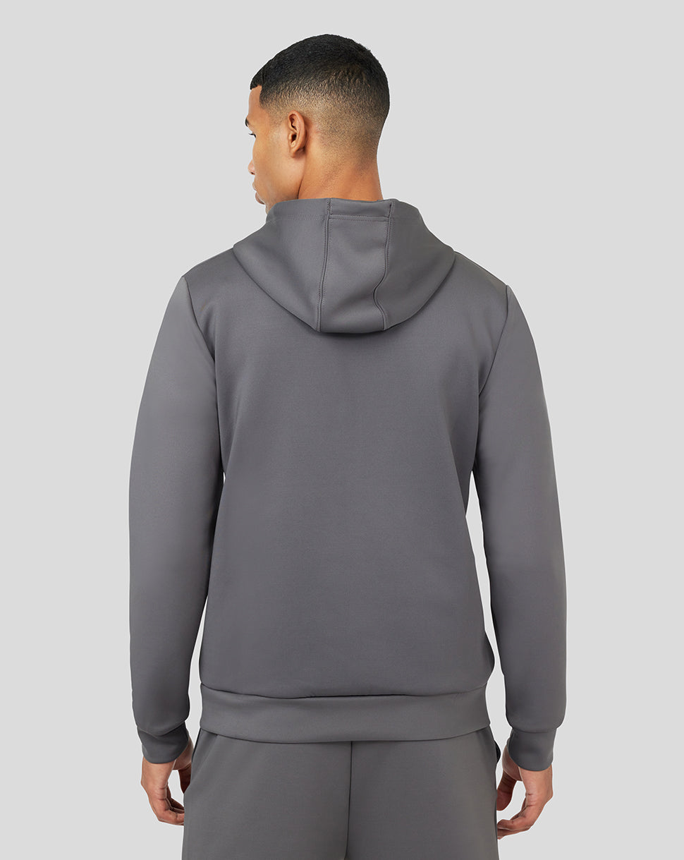 Mens grey zip through hoodie