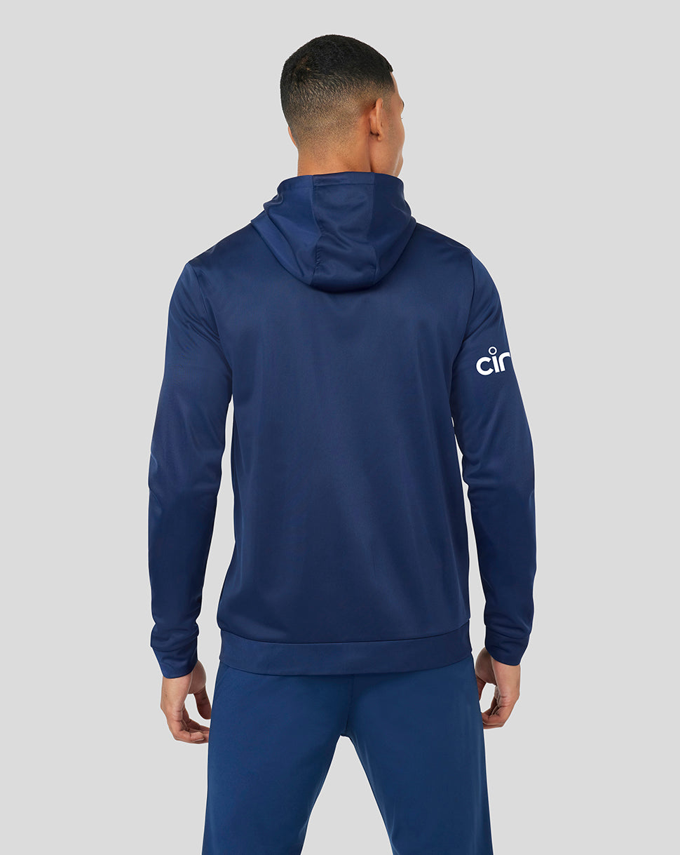 Men's England Cricket Training Zip Through Hoodie - Navy