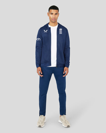 Men's England Cricket Training Zip Through Hoodie - Navy