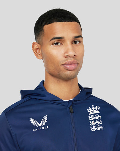 Men's England Cricket Training Zip Through Hoodie - Navy